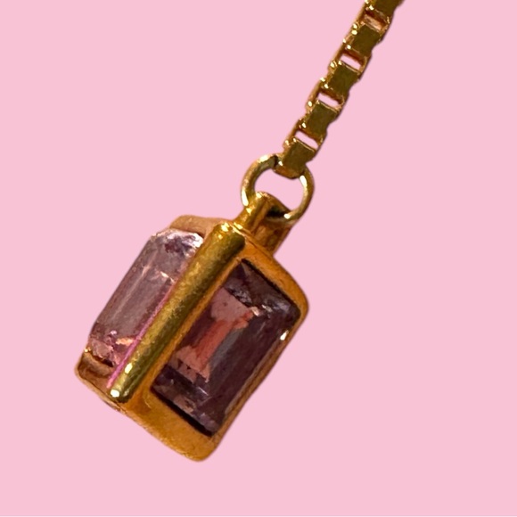 Swarovski Crystal Caged Smoky Quartz & Amethyst Y-Drop Necklace (EUC) - Picture 5 of 12